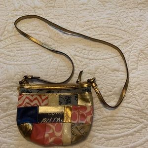 Coach purse Patchwork colorful crossbody bag